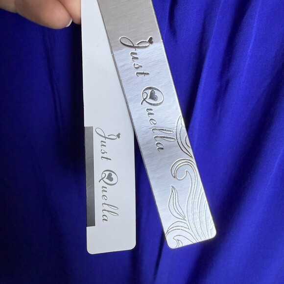 Just Quella NWT Royal Blue Mini Dress/Long Tunic, Sz L, Off the Shoulder, Sheath - Picture 11 of 15